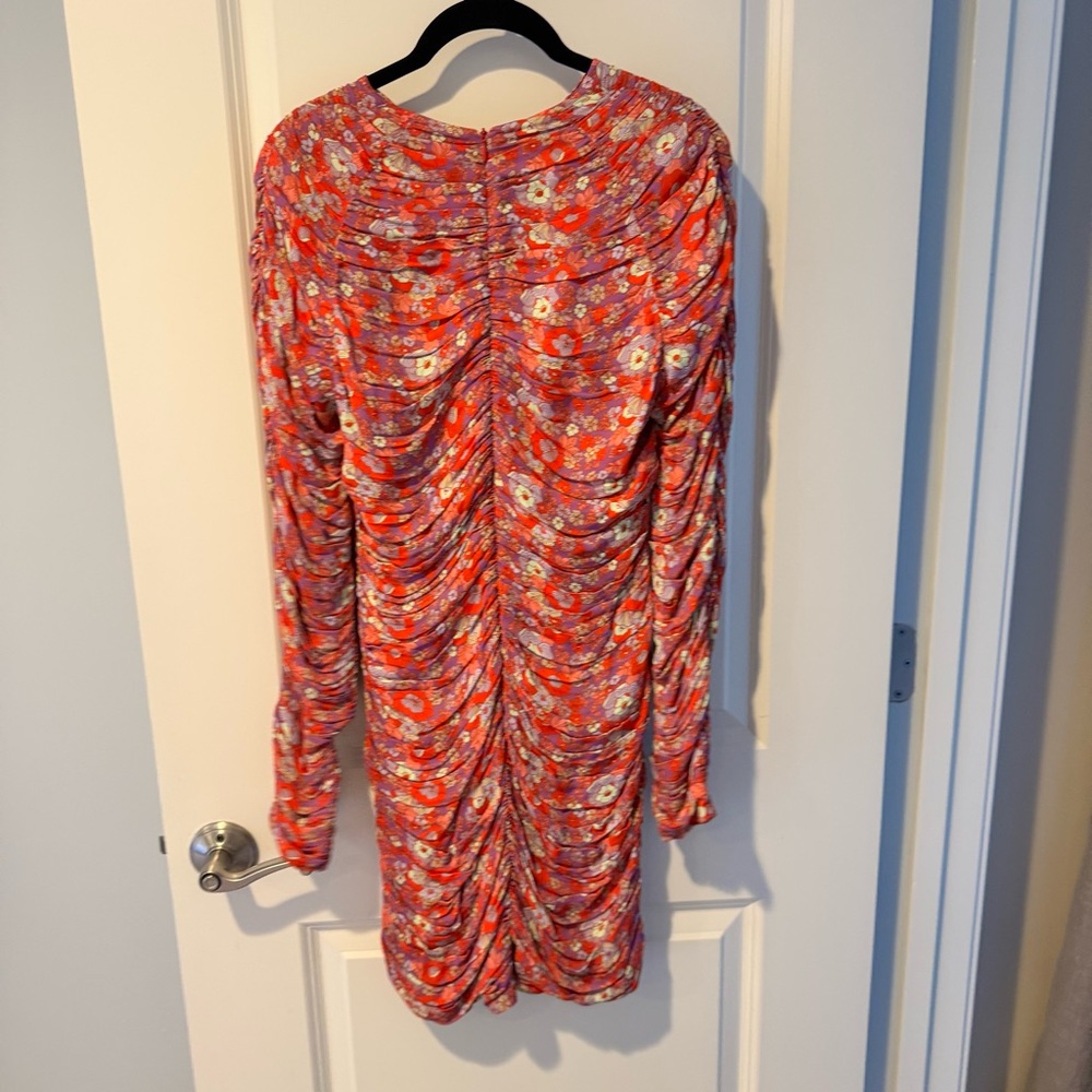 NWT Róhe Sadie Floral Ruched Mini Dress | Size 4 - Picture 7 of 9